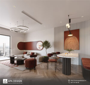 Tạo sự cân bằng màu sắc cho phòng khách