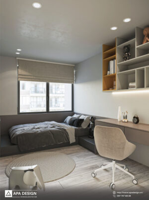 Thiết kế nội thất phòng ngủ cho nam