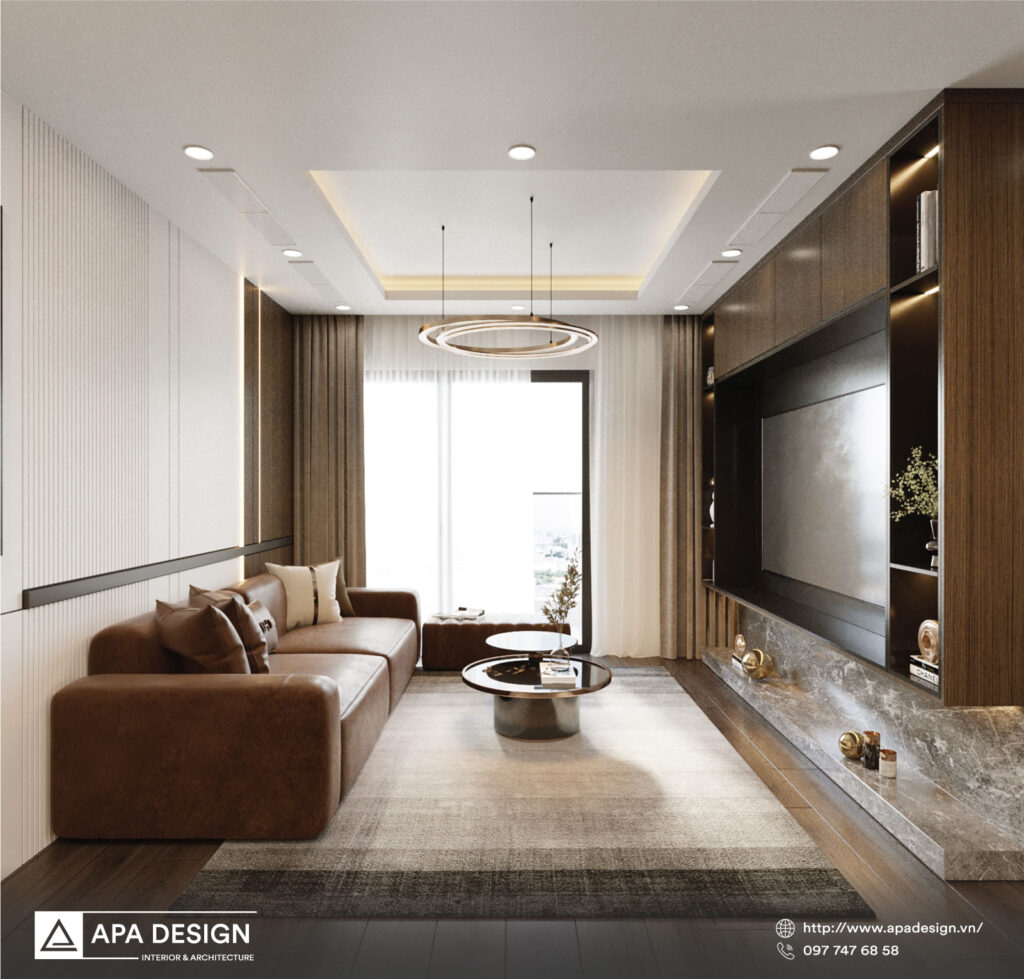 Thiết kế nội thất phòng khách đẹp cùng APA Design
