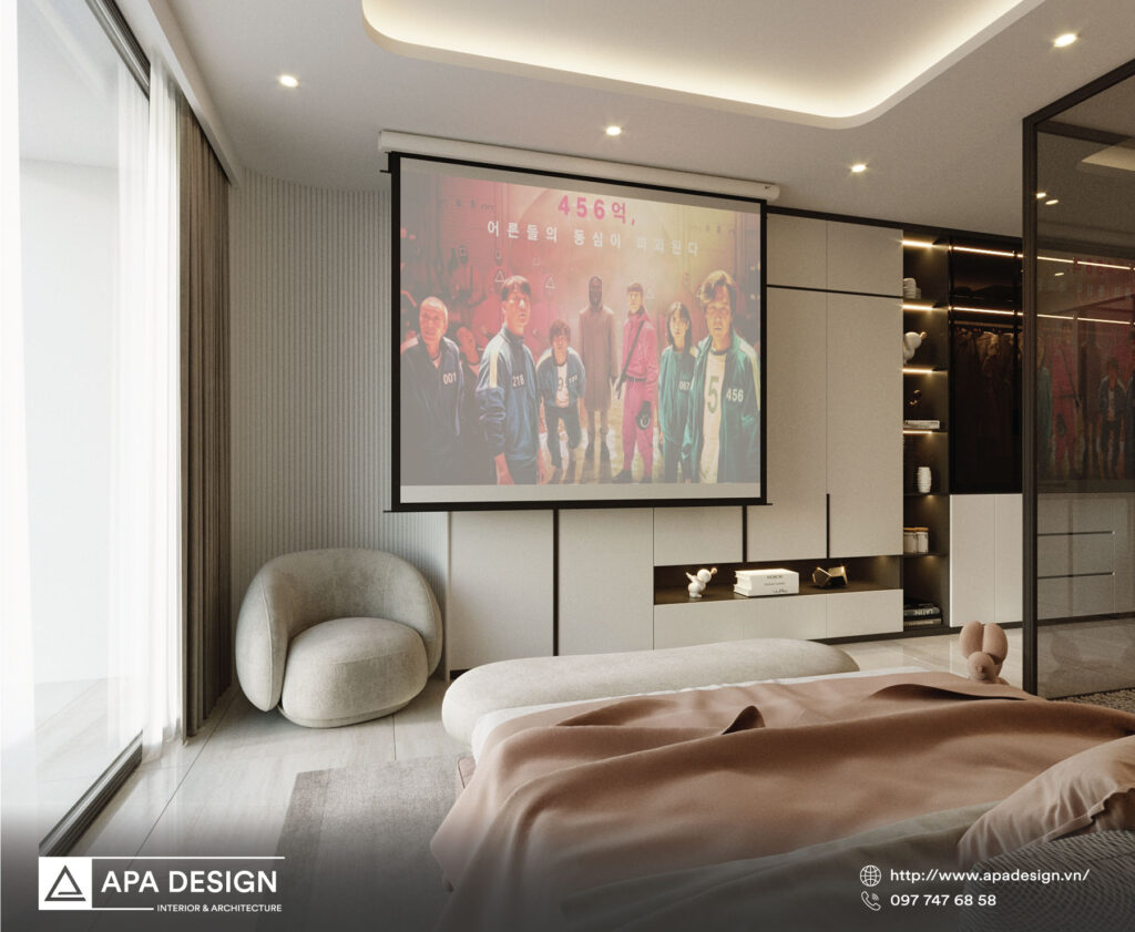 Thiết kế nội thất phòng ngủ chung cư theo phong cách tối giản mang tới vẻ đẹp hiện đại