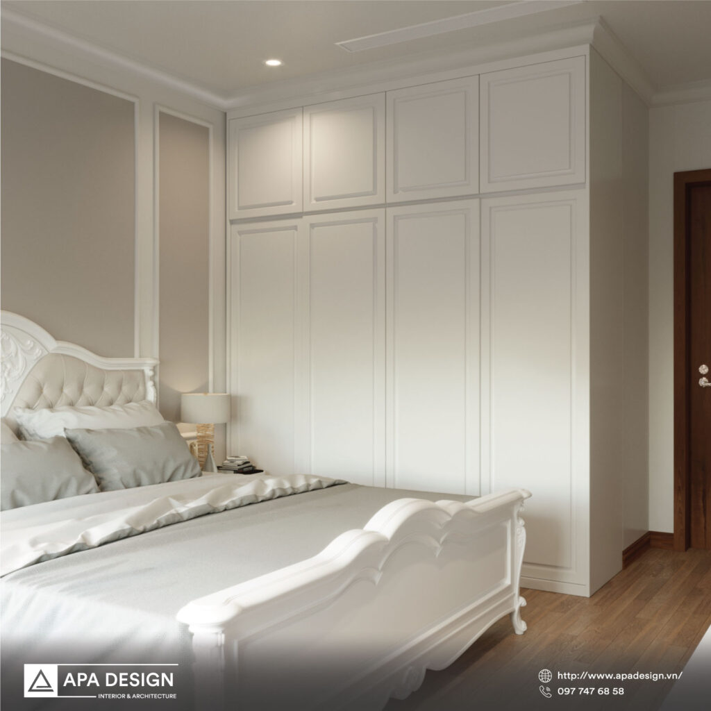 Phòng ngủ đẹp với tông màu trắng sang trọng
