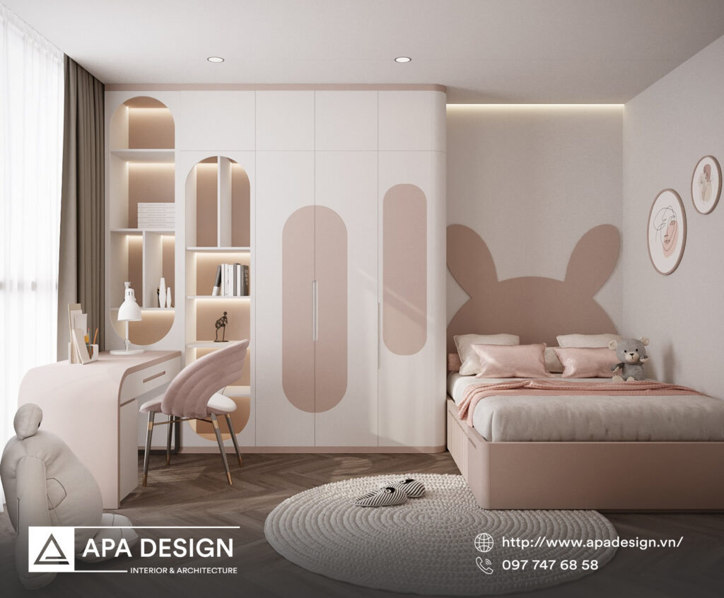 Thiết kế phòng ngủ cho bé gái - APA Design 
