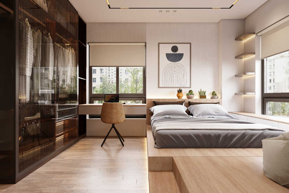 Mẫu Phòng Ngủ Master 20m2 Đẹp Và Tiện Nghi
