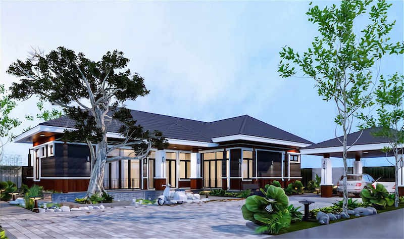 Biệt thự sân vườn 1 tầng