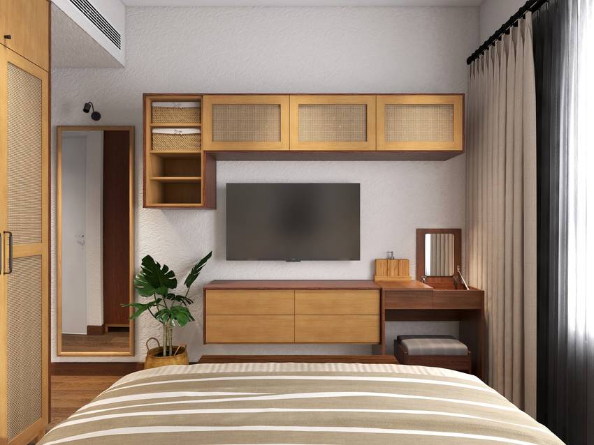Kích thước kệ tivi treo tường phòng ngủ chuẩn nhất hiện nay