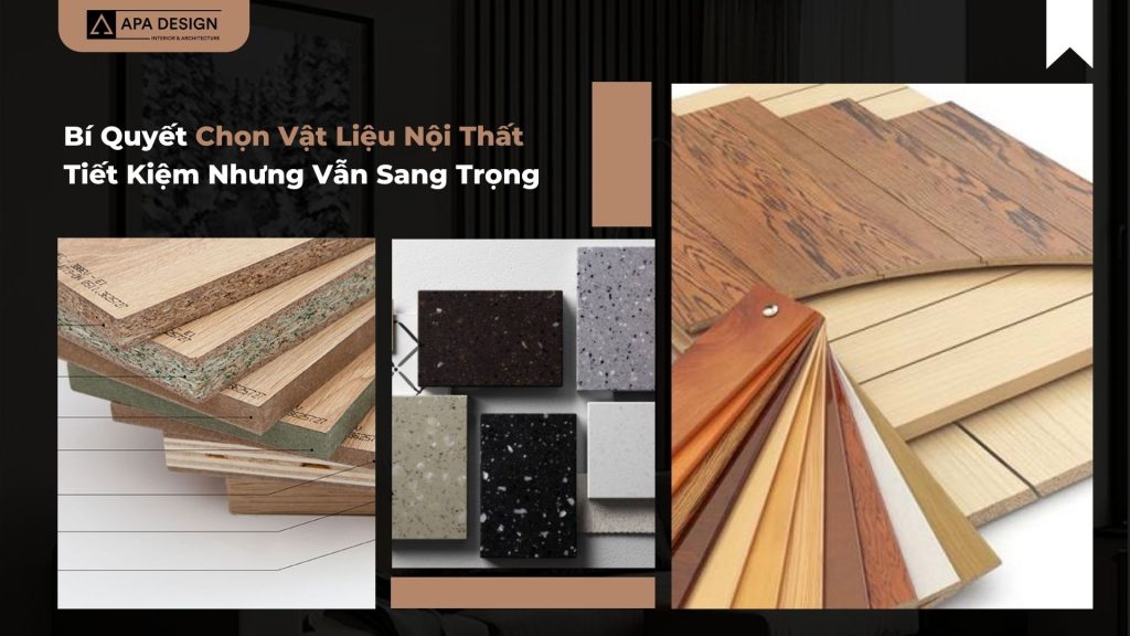 Bí Quyết Chọn Vật Liệu Nội Thất Tiết Kiệm Nhưng Vẫn Sang Trọng