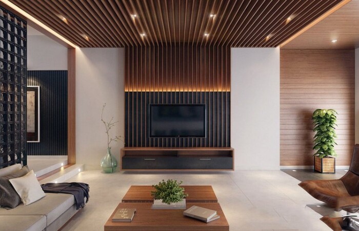 Nội thất nhựa giả gỗ đẹp