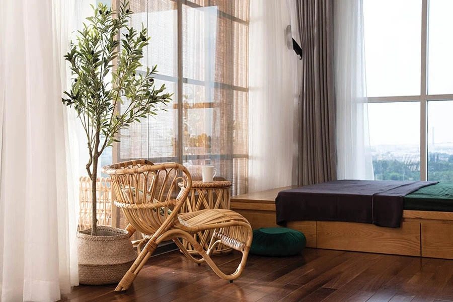 Sợi tre ép khối nội thất